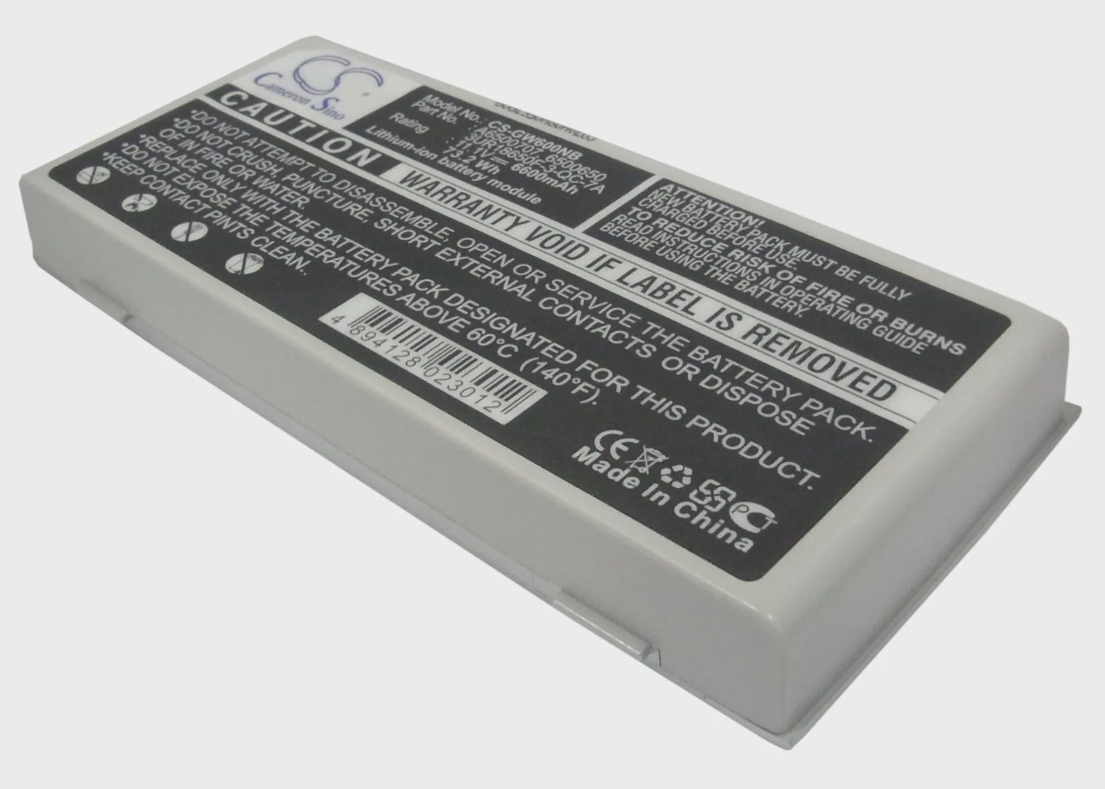 Batteri till Notebook, Bärbar dator för Gateway Solo 600, Solo 600YG2, Solo 600YGR m.fl.