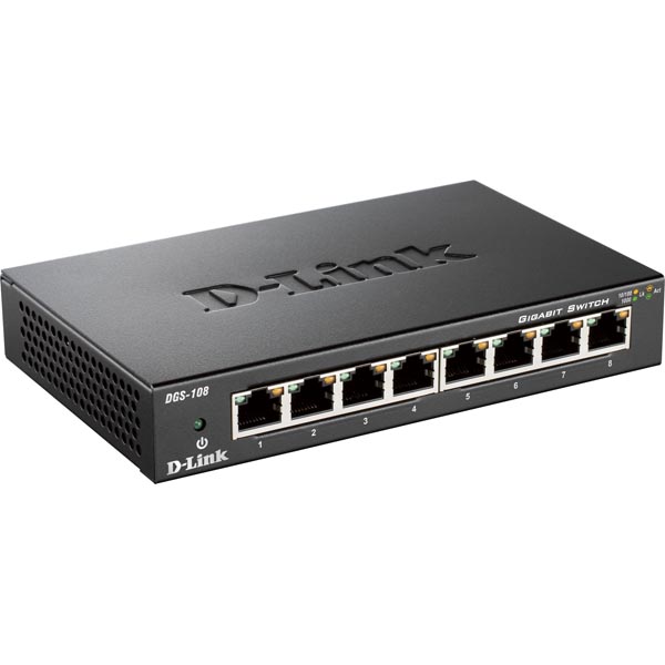 D-Link DGS-108 8-Port Gigabit Nätverksswitch, bild 4