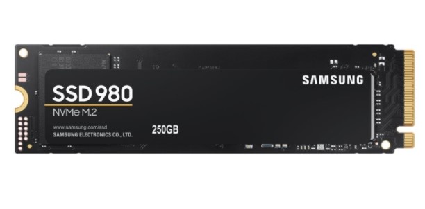 250 GB Samsung 980 NVMe PCIe 3.0 SSD, MLC, M.2, bild 2