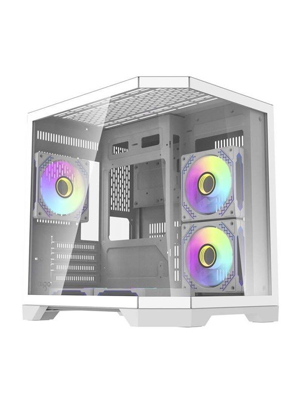 Darkflash FT350 Computer Case + 5 aRGB Fans - Chassi - Vit