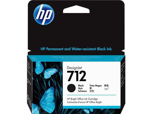 HP 712 Svart, 38 ml, bild 3