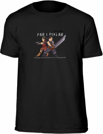 Par i Pixlar Gamla Loggan T-Shirt Svart (Medium)