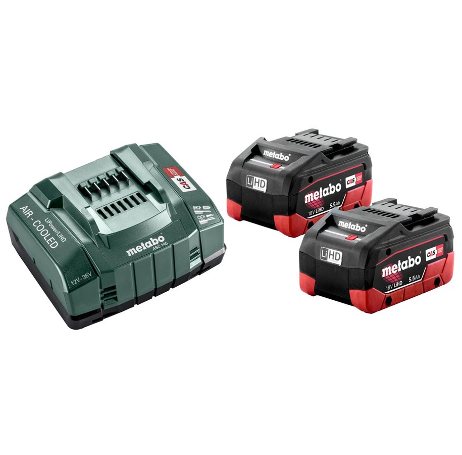 Metabo Metabo 685122000 Verktygsbatteri och laddare 18 V 5,5 Ah LiHD