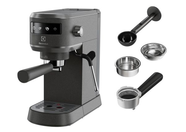 Electrolux E6EC1-6BST, Espressomaskin, 1 l, Kaffekuddar, Malat kaffe, 1450 W, Svart