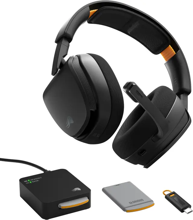 Glorious GHS Wireless InfinitePlay gamingheadset, svart