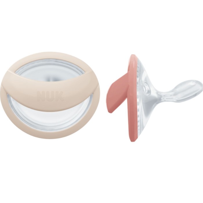 NUK Perfect match Beige/Red 0-6 mån, 2 st