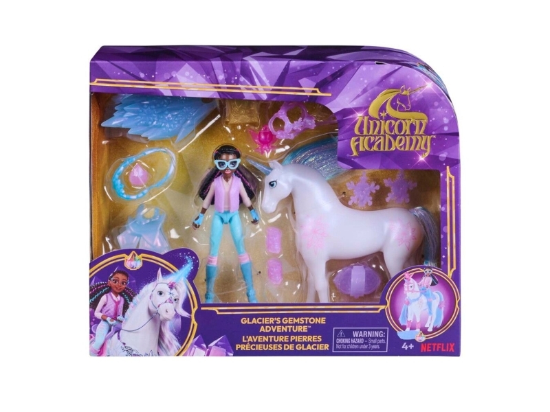 Unicorn Academy figurset 13 tillbehör Glacier's Gemstone Adventure