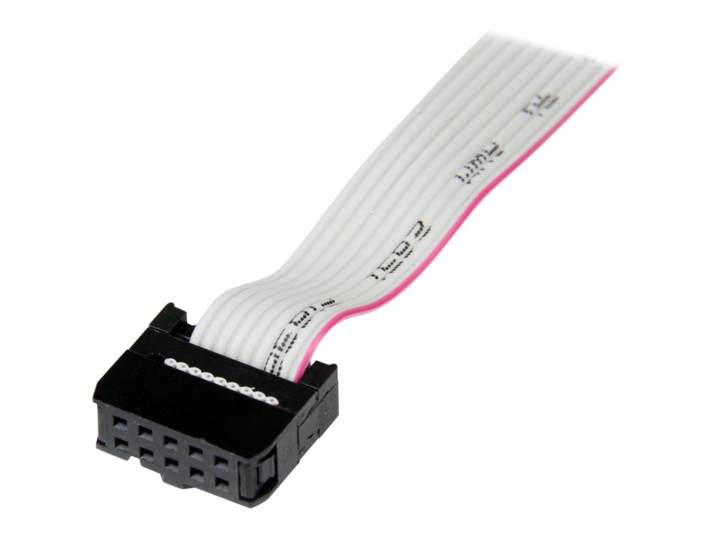 StarTech.com 16in (40cm) 9 Pin Serial Male to 10 Pin Motherboard Header Slot Plate - adapter för seriell port på moderkortet (PLATE9M16) - Seriel-panel - DB-9 (han) til 10-PIN IDC (hun) - 41 cm - grå