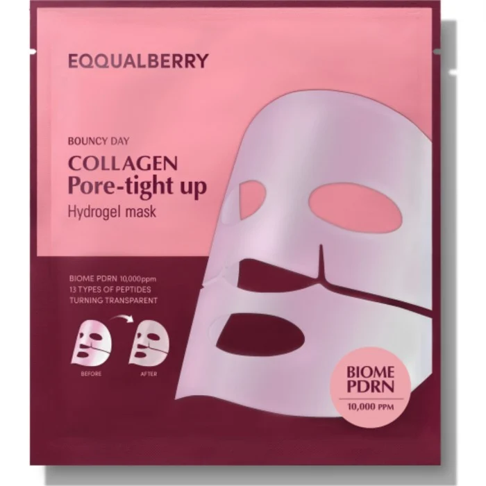 EQQUALBERRY Collagen Pore Tight Up Hydrogel Mask 4Sheets, bild 4