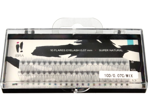 Kepki Super Natural False Eyelashes D-0.07mm C Mix