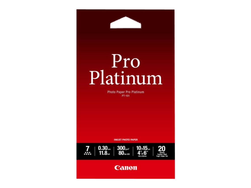 Canon Photo Papper PT-101 Pro Platinum 10x15cm / 20 ark
