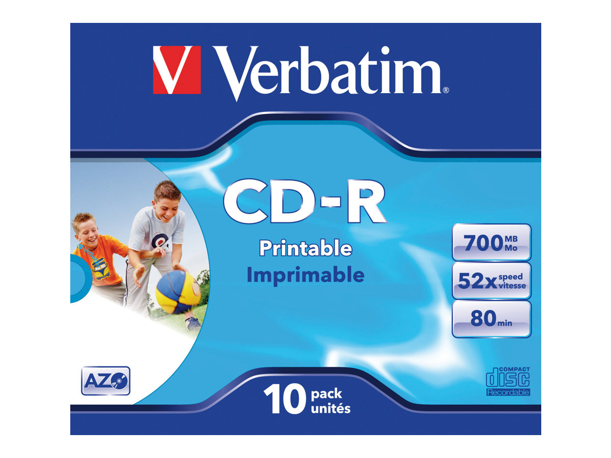 Verbatim CD-R 700MB 52X 10PK Jc print