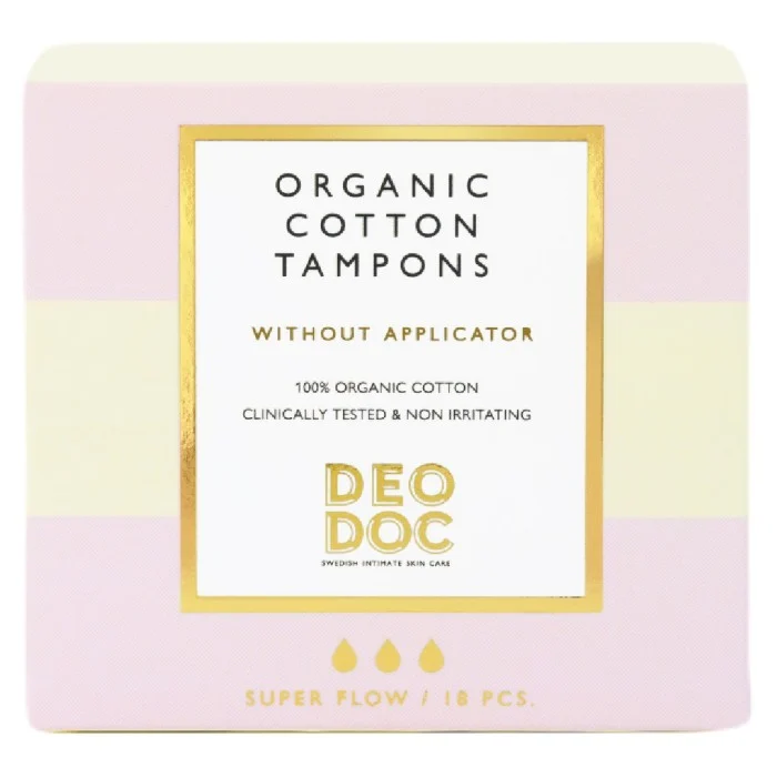 DeoDoc Cotton Tampons Without Applicator Super L