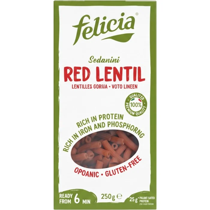 Felicia Sedanini Röda Linser 250 g