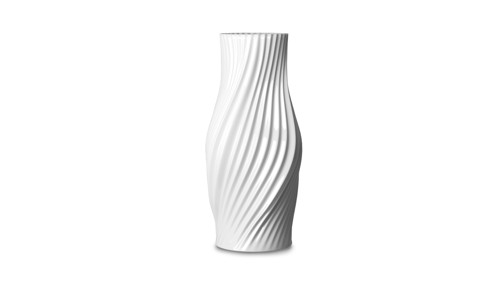 Lyngby Porcelæn - Twist Vas - Vit - 31 cm, bild 3