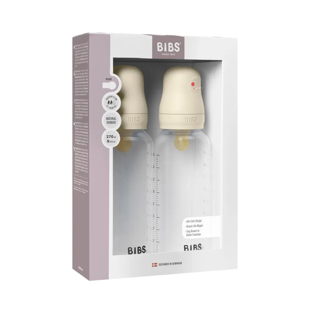 BIBS Nappflaska PP Latex 270ml Ivory 2p, 2 st, bild 3