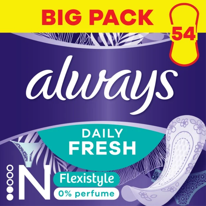 Always Daily Fresh Normal Flexistyle 0% Perfume 54 st