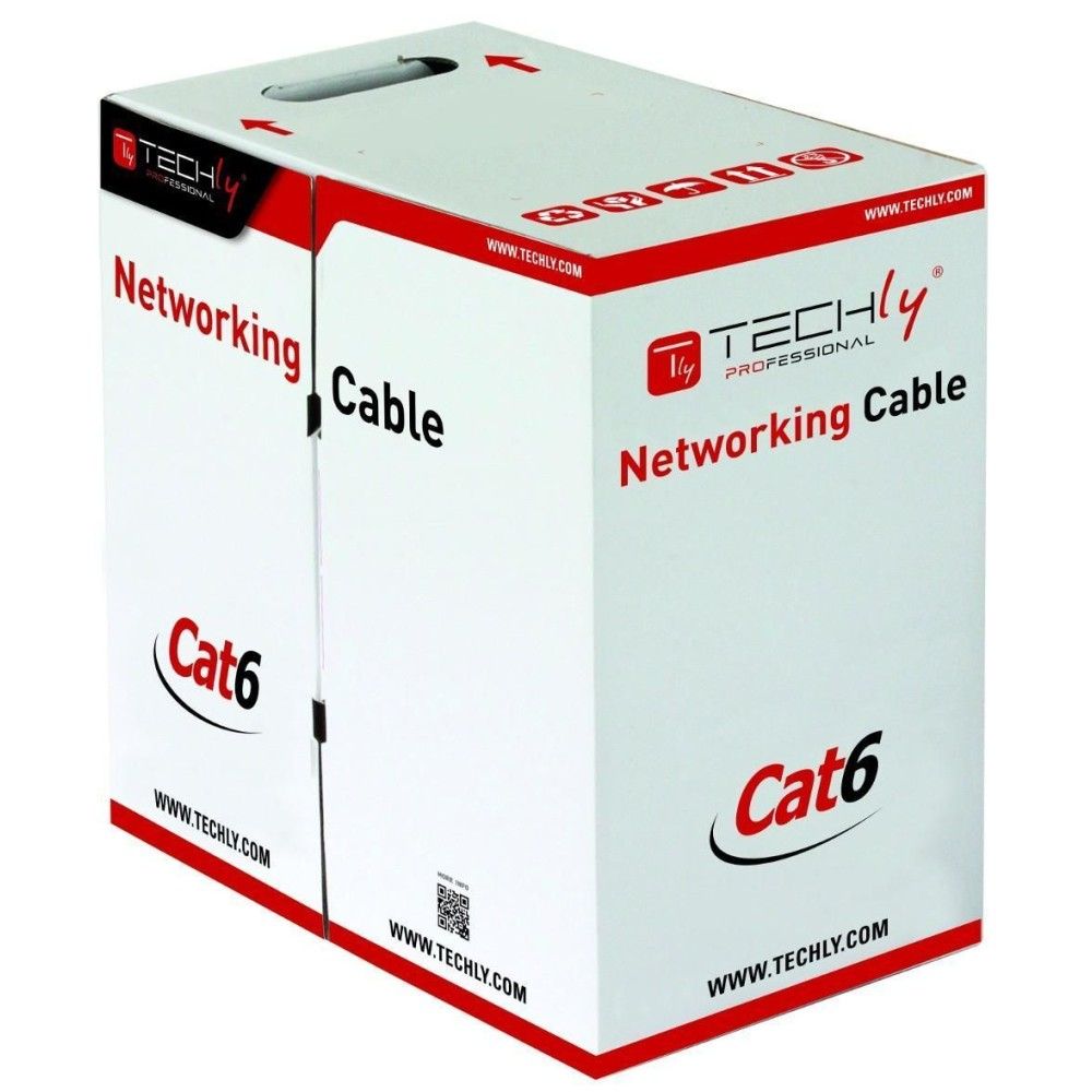 Techly ITP9-FLU-0305, 305 m, Cat6, U/UTP (UTP), Grå