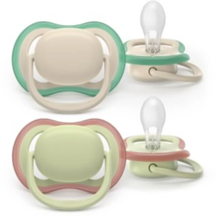 Philips Avent Ultra Air napp, 6–18 m, 2-pack, Ljusbeige/Ljusgrön