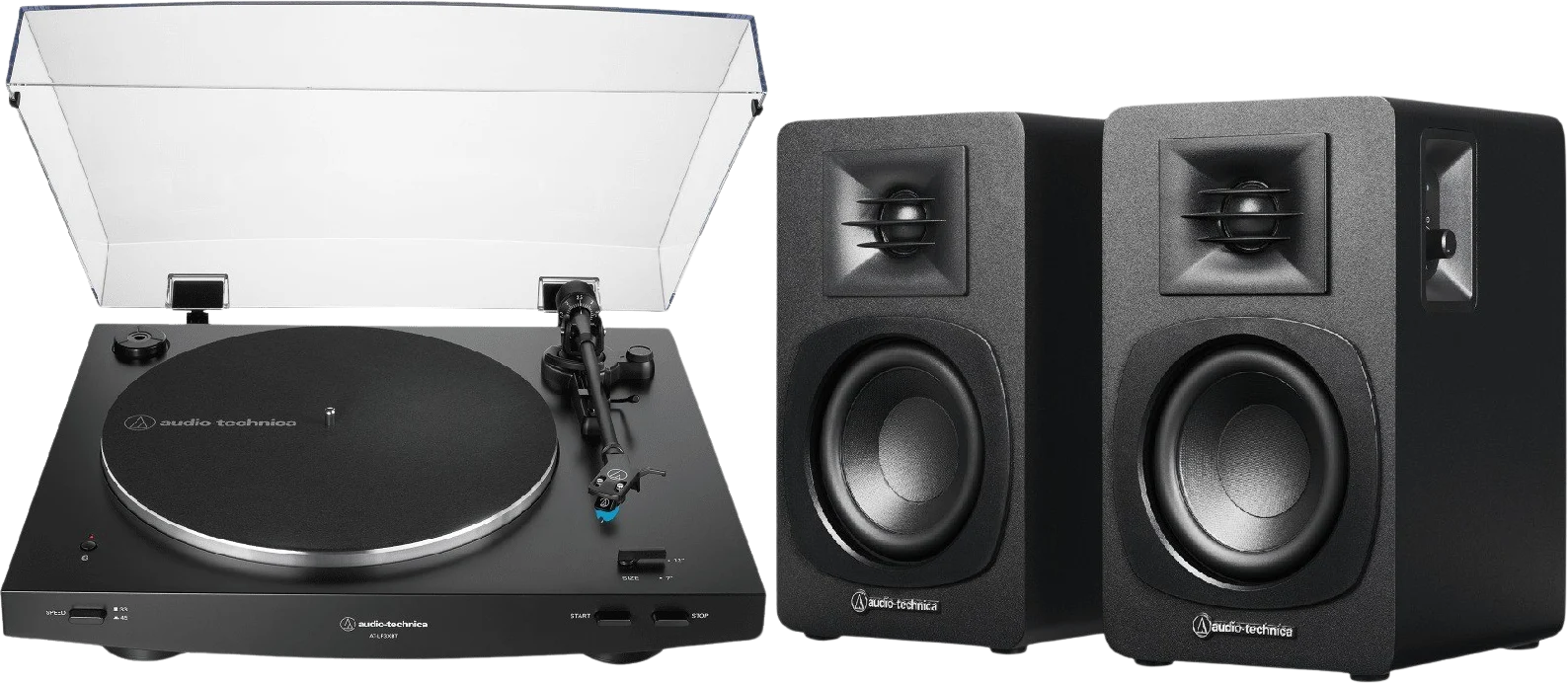 Audio Technica AT-LP3XBT Skivspelare Svart + SP3X Högtalare