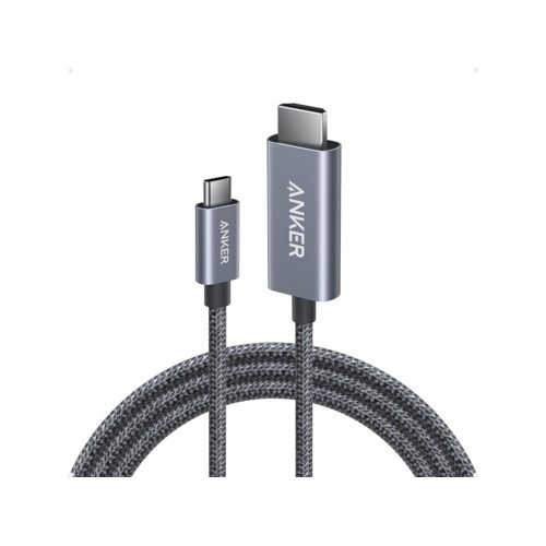 Anker – Nano USB-C till HDMI-kabel (1,8 m, 4K, flätad) – svart