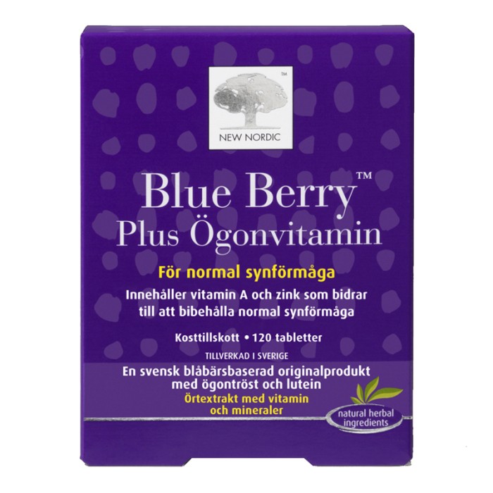 New Nordic Blue Berry Plus Ögonvitamin, 120 st