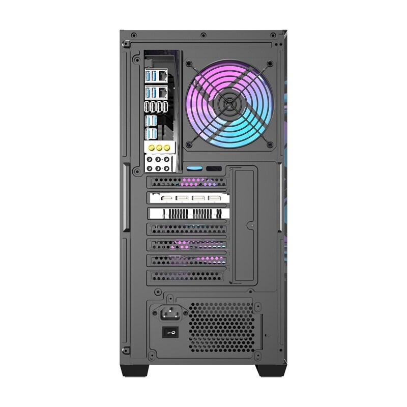 Darkflash DS900WS Computer Case + 4 Fans - Chassi - Svart, bild 5