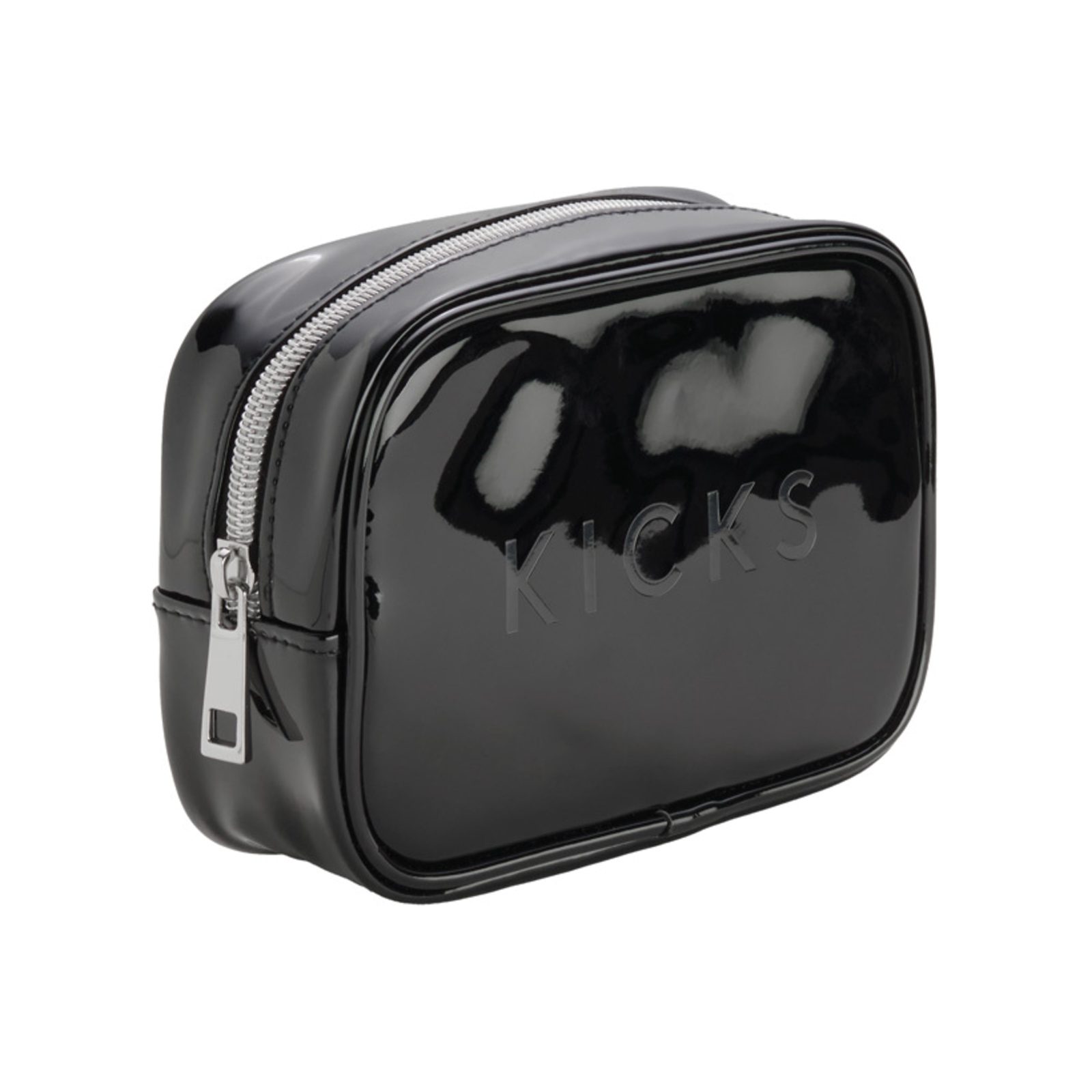 KICKS Beauty Small Boxy Make Up Bag Black Black