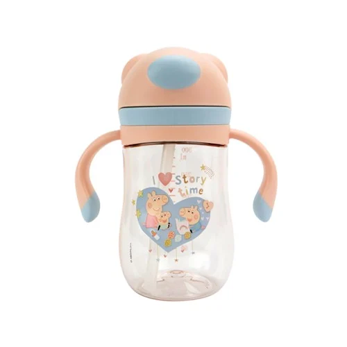 Nuby - Peppa Pig 1P Evie Straw Cup - Pink - 240 ml, bild 2