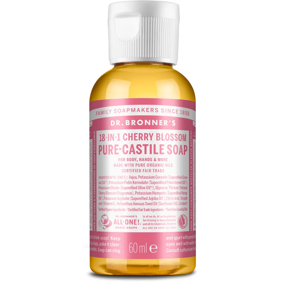 Dr. Bronner's Pure Castile Liquid Soap Cherry Blossom 60 ml