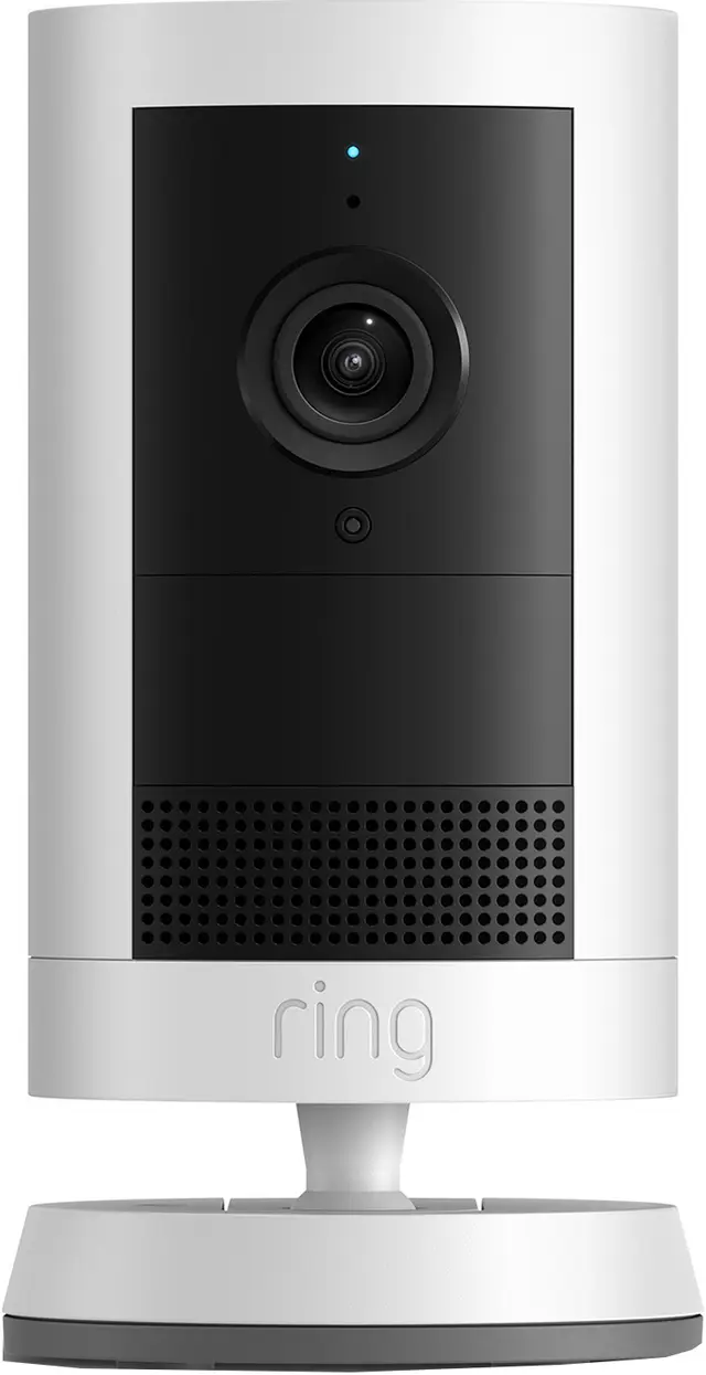 Ring Outdoor Cam Plus Battery Retinal 2K säkerhetskamera, vit