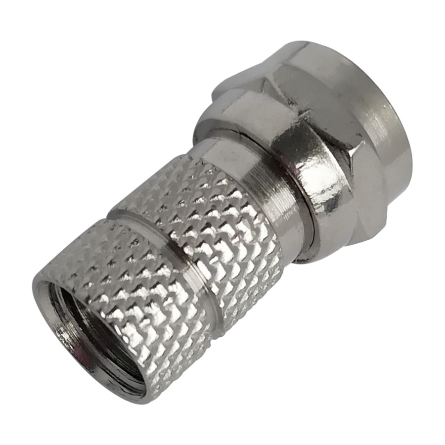 Deltaco F-kontakt vridbar kabeladapter 6,8MM RG-6, 2 st