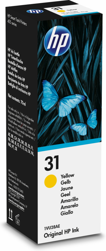 HP 31, gul bläckpatron 1vu28ae