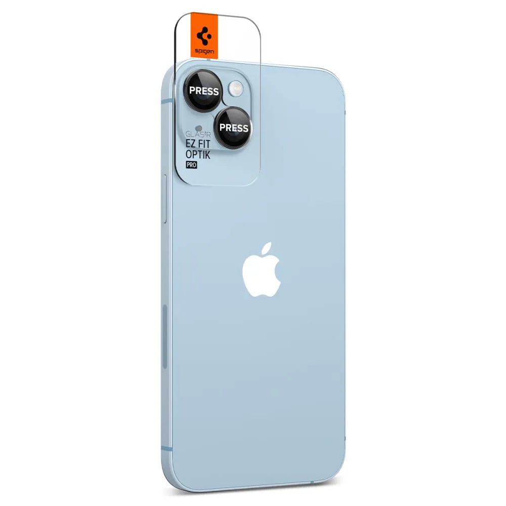 Spigen Glas.tR EZ Fit Optik Kameraskydd för iPhone 14 / Plus / 15 / Plus - Svart 2 st., bild 3