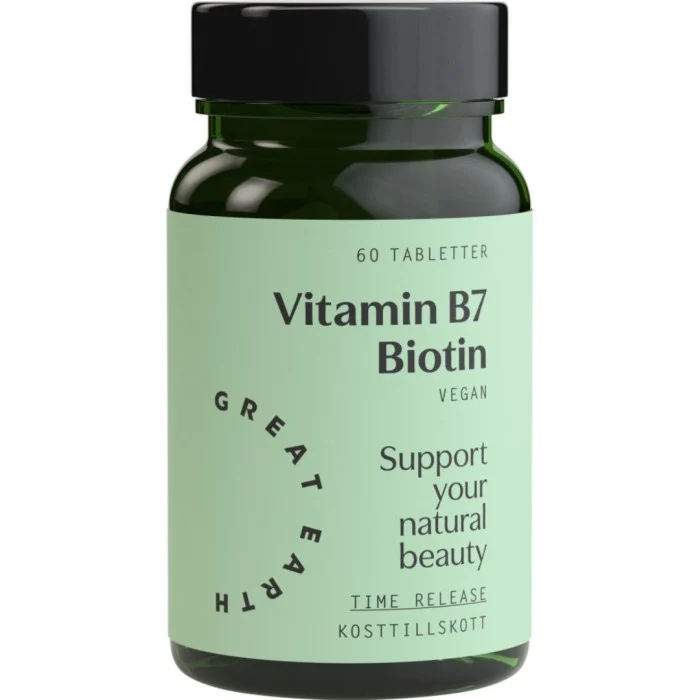 Great Earth Vitamin B7- Biotin 1000 mcg 60 tab