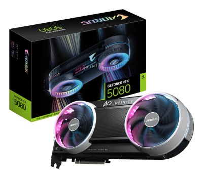 Gigabyte GeForce RTX 5080 AORUS INFINITY 16 GB GDDR7, HDMI/3xDP, RGB Halo, bild 2