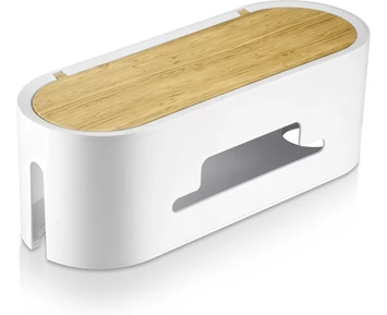 Andersson Cable box wood with pop up lid large White