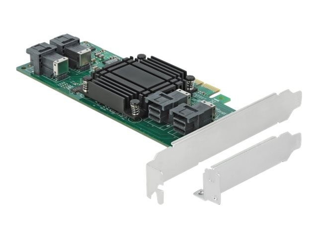 Delock PCI Express x8 Card to 4 x internal SFF-8643 NVMe - Low Profile Form Factor - Kontrollerkort - U.2 NVMe - låg profil - PCIe 3.0 x8