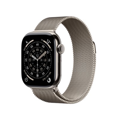 Apple Watch Series 11 GPS + Cell 42 mm naturlig titan, naturlig milanesisk loop