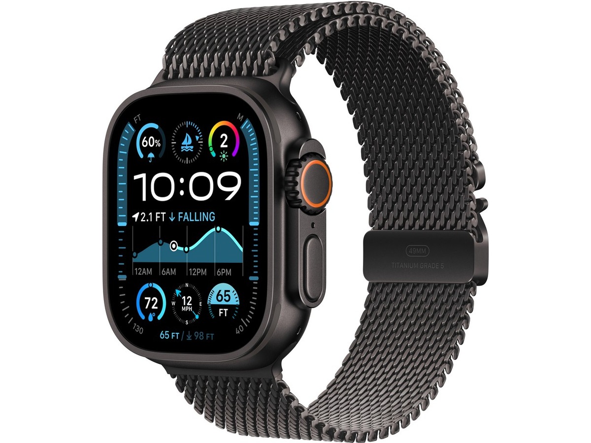 Apple Watch Ultra 2 GPS + Cellular 49mm - Black Titanium Case with Black Titanium Milanese Loop - M