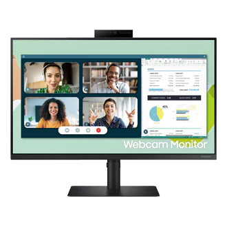 24" Samsung S24A400, IPS 1920x1080, 5 ms, 75Hz, höjdjusterbar, pivot, VGA/HDMI/DP, högtalare, USB 3.2-hubb, webbkamera, bild 4