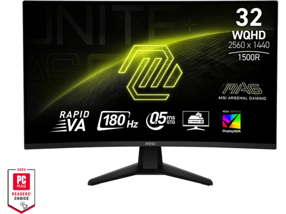 MSI MAG 32CQ6F / 32" / VA / 2560 x 1440 / 180 Hz / 0.5ms / 2xHDMI,DP / Adaptive-Sync