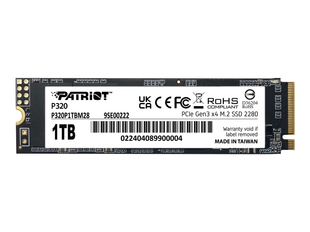 Patriot P320 - SSD - 1 TB - PCIe 3.0 x4 (NVMe)