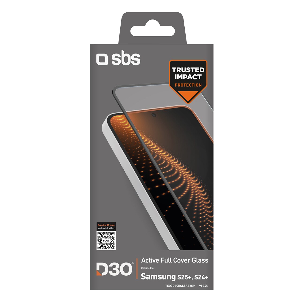 SBS härdat glas D3O med ram för Samsung Galaxy S25+ / S24+, bild 2