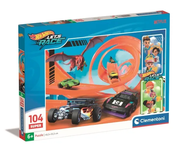 Hotwheels-pussel, 104 bitar