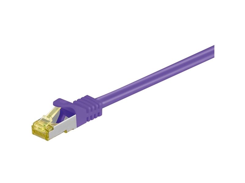 Goobay RJ-45 CAT7 1m, 1 m, Cat7, S/FTP (S-STP), RJ-45, RJ-45, Lila