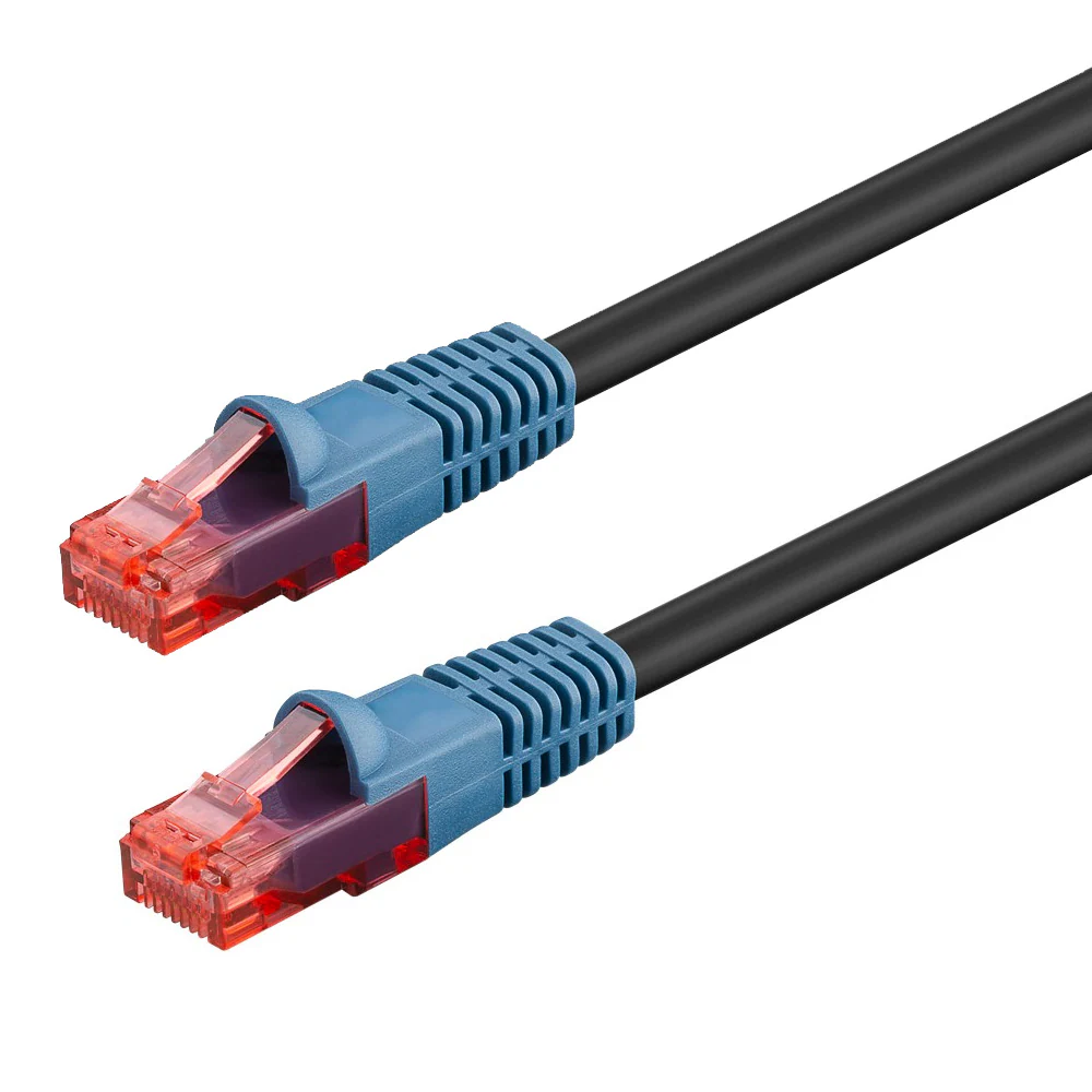 CAT 6 Outdoor Patch Kabel, U/UTP, 75m - svart