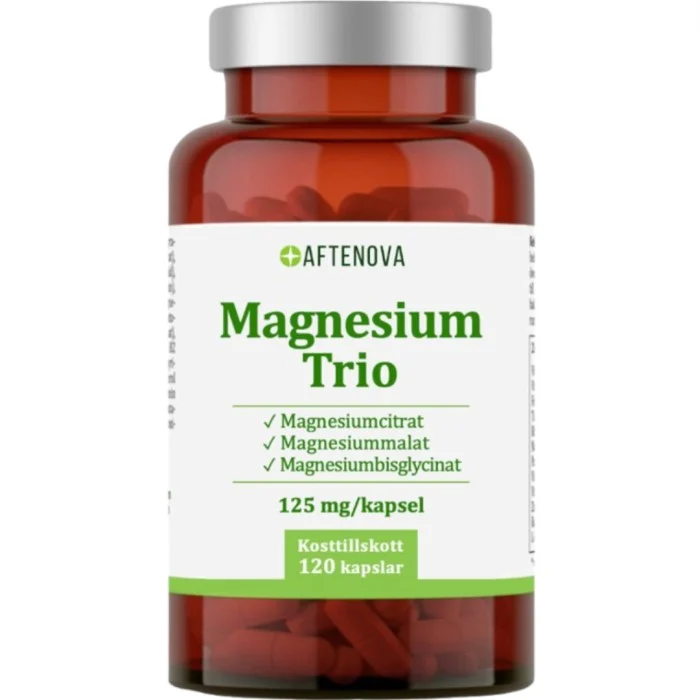 AfteNova Magnesium Trio 125 mg 120 kapslar