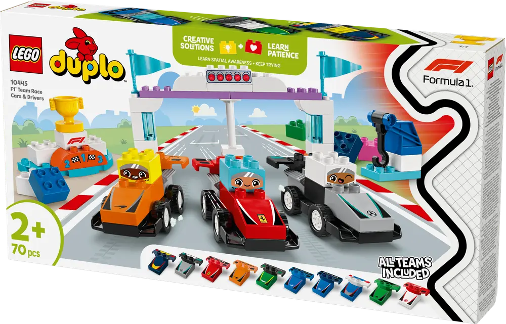 LEGO DUPLO Town F1 Team – racerbilar och förare 10445