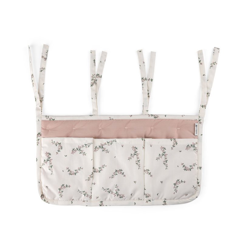 Sebra organiser spjälsäng, powder blossom